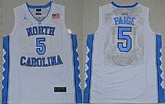 North Carolina #5 Marcus Paige White Basketball Stitched NCAA Jersey,baseball caps,new era cap wholesale,wholesale hats